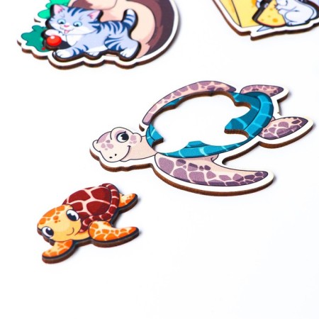 Puzzles logical "Mom and cubs"-5