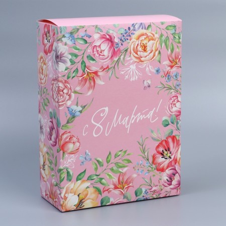 Gift folding box, packaging, “March 8”, 22 x 30 x 10 cm-1