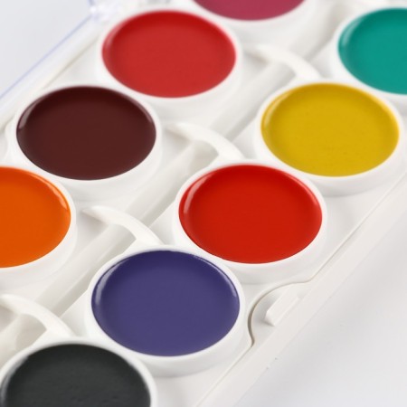 Watercolor paints honey 24 colors in a plastic box, without brush "September 1"-3