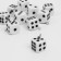 Busy "cube" bones (set of 10 pcs.), 1.4 × 1.4 × 1.4 cm, black and white color