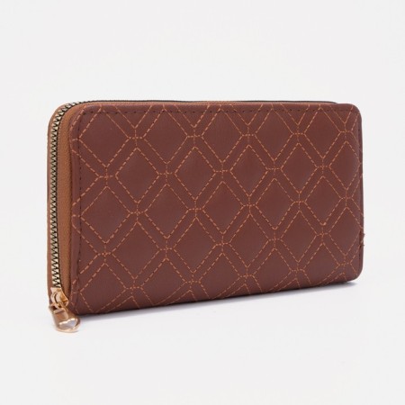 Women's wallet with lightning, brown color