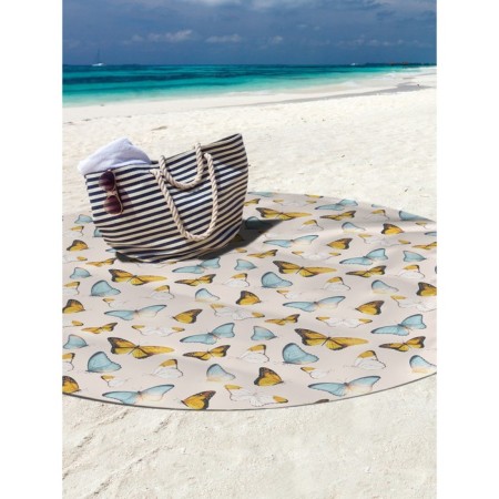 Pareo and beach rug "Flinking butterflies", D = 150 cm-2
