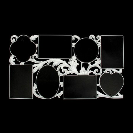 Photo frame plastic in 8 photos 10x15 cm, 10x10 cm "Interest" White 58x32 cm-3