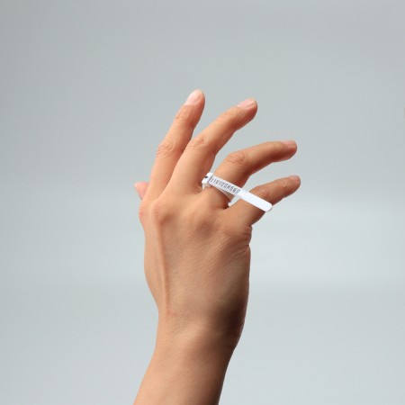 Set for measuring the size of the ring "Ring-heart-aid, sheet", 11.5 × 0.8 × 0.8 cm, white color-10