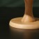 Ceramic dessert stand with a lid-pneaking on a wooden leg Bellatenero, D = 25 cm, white color