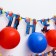 Garland on a tape with balloons "Happy Birthday!", Length 215 cm, Spider-Man