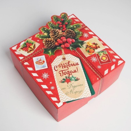 Folding box "Mail", 25 x 25 x 10 cm, new year-5