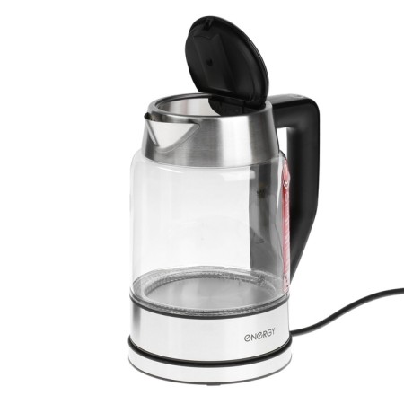 Electric kettle Energy E-207t, glass, 1.7 l, 2200 watts, gray-black-7