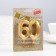 Candle in the cake jubilee "line", number 60, gold metallic, 6.5 cm