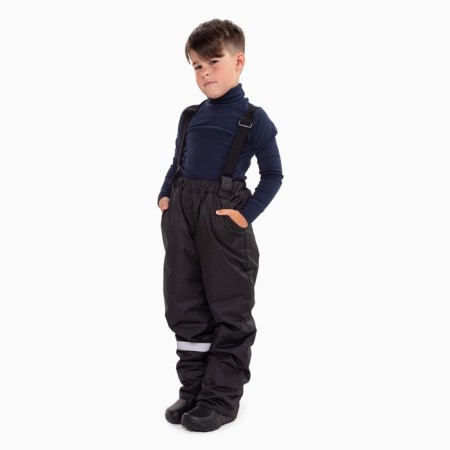 Baby trousers insulated, black color, height 98 cm-2