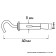 Anchor bolt bison, with a hook, yellow -preservated, 8x40 mm, 60 pcs