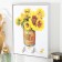 Decorative plastic hooks, 2 hooks "Sunflower in a barrel" 19x24 cm