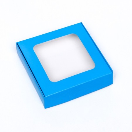 Self -charged box with a blue window, 13 x 13 x 3 cm-1