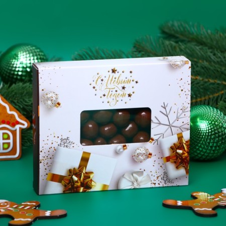 New Year. Chocolate dragee "Cherry in Chocolate" Golden New Year, 100 g