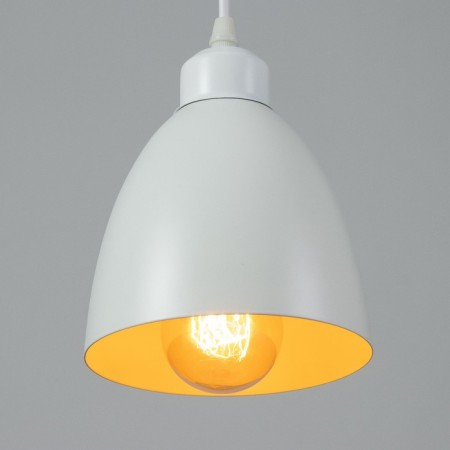 Bayerlux suspension lamp Bayerlux "oval" 1x40W E27 white 14x14x18-98 cm-2