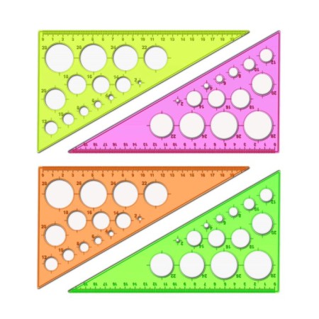 Triangle 19 cm Istanm "Neon Cristal", 30 °, with circles, casting scale, mix