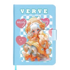 Notebook Gift Book 96l, line, with a knife, cut with a pattern of the cover, anime (12.9x9cm) 10539