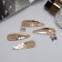 Invisibility for hair "Ophelia" (set 4 pcs) butterfly, 4.5 cm, gold