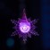 LED toy on Velcro "Snowflake with a snowman" 13 cm, batteries Lr44x3, glow of multi