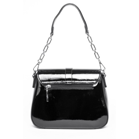 Bag Cross-Body Women's, genuine leather, Ludor black, 25x8x20 cm-1