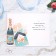 Postcard "On a wonderful wedding day!" Champagne, Congrev, Glitter A5