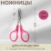 Scissors for needlework, mowed blade, with a protective cap, 3.9 ", 10 cm, pink color