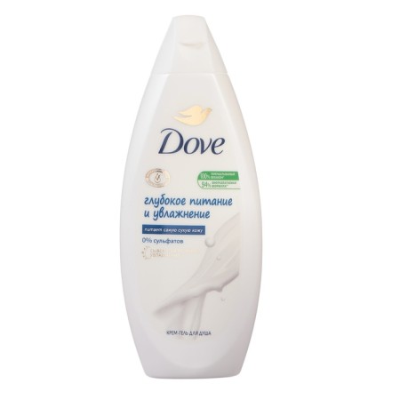 Cream-Gel shower Dove "Deep nutrition and moisture", 250 ml