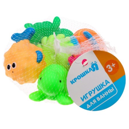 A set of rubber toys for the bath "Babies", with a squeak, 6 pcs, crumb I-7