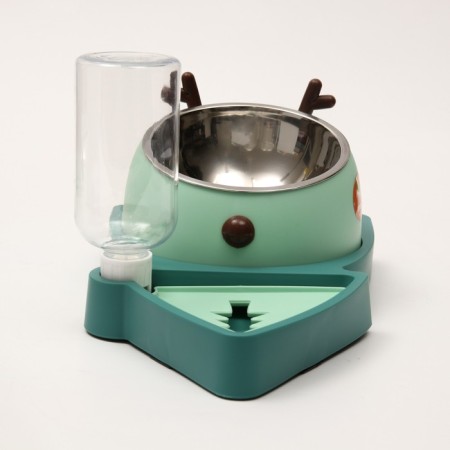 Metal bowl on a plastic base, 31.8 x 20 x 14 cm, green-3