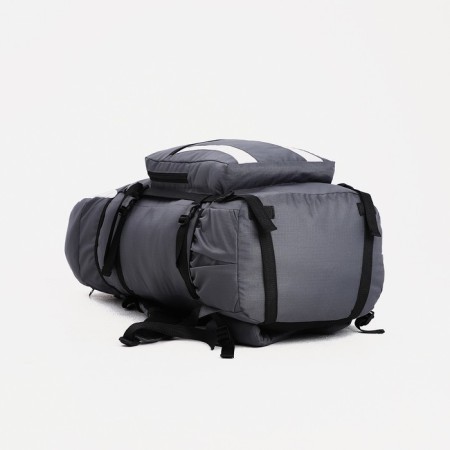 Tourist backpack, TAIF, 80 l, cord department, outer pocket, 2 side nets, gray color gray-2