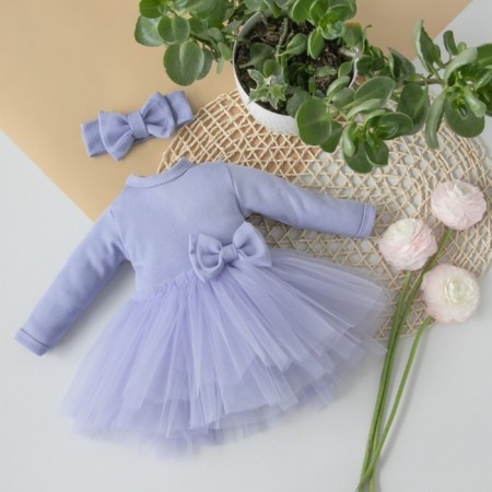 Body dress with a Kinderlitto “Trio” head, height 86-92 cm, lilac color