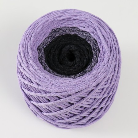 Cotton cord 3 mm 220m/240 ± 5 g gradient (lavender/graphite)