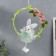 Souvenir suspension "Bunny on a wreath with flowers" mix 15x21 cm