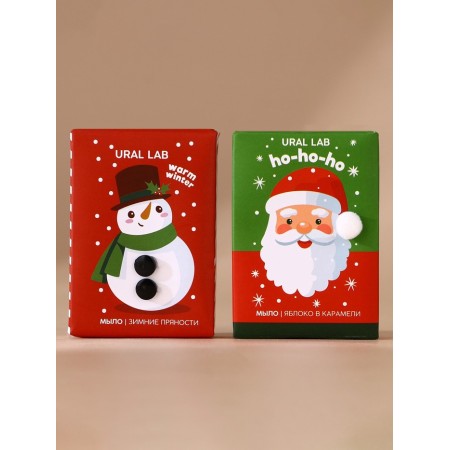 Gift set of Ural Lab "Winter Winter", chicken hand soap, 2x100 g, New Year-2