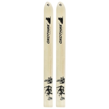 Hunting wood-plastic skis, 165 cm, with a notch, the color of mix-2