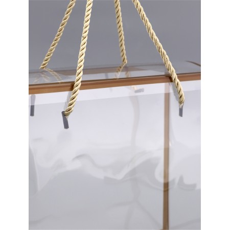 PET box with handles, gold, 20 x 20 x 9 cm-1