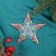 Decoration Christmas tree "Star shine Glass" 12x12 cm, transparent pink