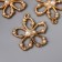 Decor for creativity Metal "Flower with pearls" gold, rhinestones 2.6x2.4 cm