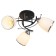 Lyon chandelier 3x40W E27 Chrome-black 36x36x30 cm.