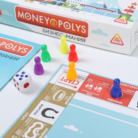 Board Economic Game "Money Polys. Business Many ", 240 banknotes, 8+-3