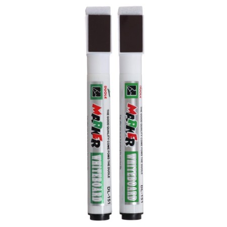 Marker for magnetic marker board, round tip, 3 mm, black, with a sponge, with a magnet-4