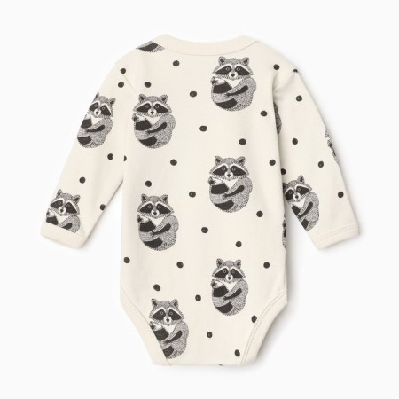 Body with a long sleeve "Raccoon" crumb I, the color white, height 56-62 cm-4