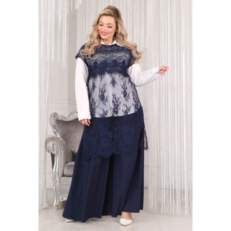 Women's tunic, size 52, blue color-1