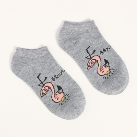 Women's socks "Flamingo", color mix, size 36-40-1