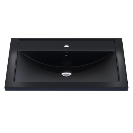 Sink uperwood Foster Quartz 70 cm, quartz, black matte, space-2
