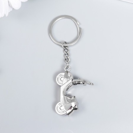 Metal key "Moped" silver 3.6x4.9 cm-3