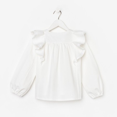 Рубашка для девочки KAFTAN, размер 34 (122-128), цвет белый-11