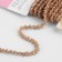 Decorative braid with beads, 6 mm, 2.7 ± 0.5 m, the color is light coffee