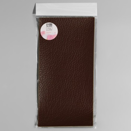 Glue patch from leatherette, 10 × 20 cm, dark brown color-8