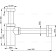 Siphon for the ALCAPLAST A400 Design, DN = 32 mm, all -metal, round, chromium